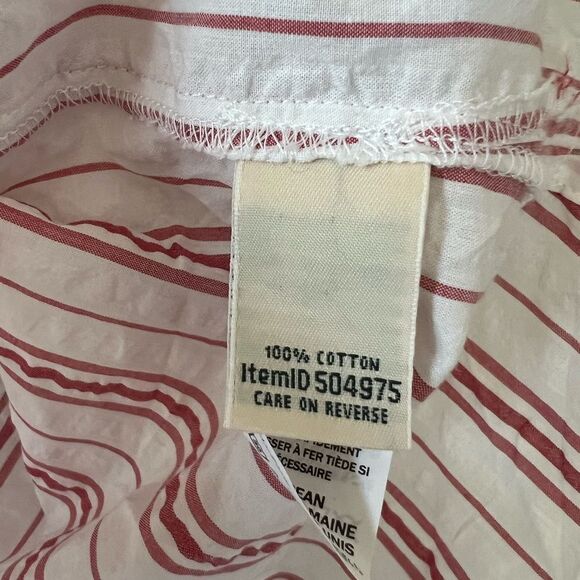 L. L. Bean Striped Half Button Front Top - Picture 5 of 8